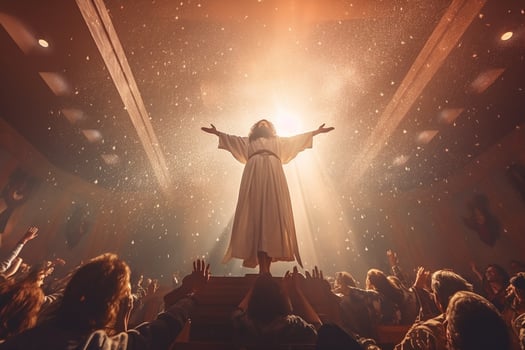 Ascension day of jesus christ or resurrection day of son of god. Good friday. Ascension day concept in church by photo