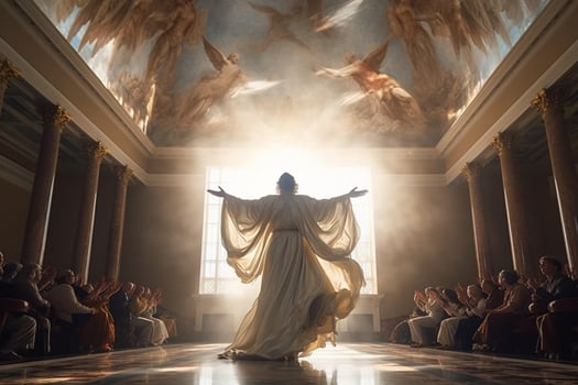 Ascension day of jesus christ or resurrection day of son of god. Good friday. Ascension day concept in church by photo