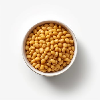 Natto from fermented soybean seeds with Bacillus subtilis, Japanese food, AI generate photo