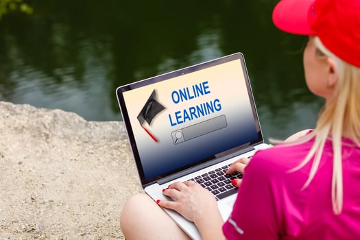 Distance education online because of Covid 19 coronavirus quarantine all over the world photo