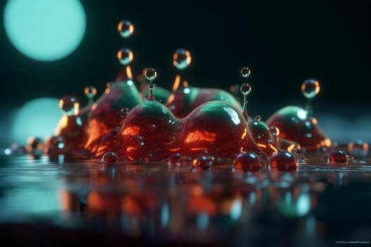Vibrant 3D Illustration depicting the Acid-Base Neutralization Chemical Process in a Graphic photo