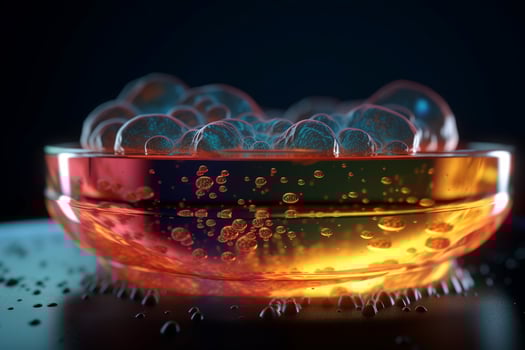 Colorful 3D Illustration Depicting the Chemical Process of Saponification photo