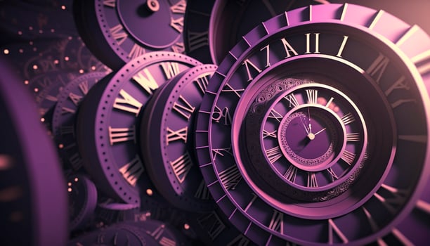 Chrono Portals Time Travel through Strange Clock Faces and Symbols photo