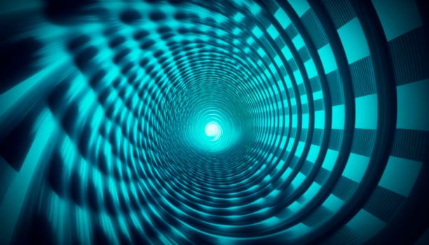 Dimensions Collide Abstract Representation of a Vortex Tunnel Leading to Time Travel Portal photo