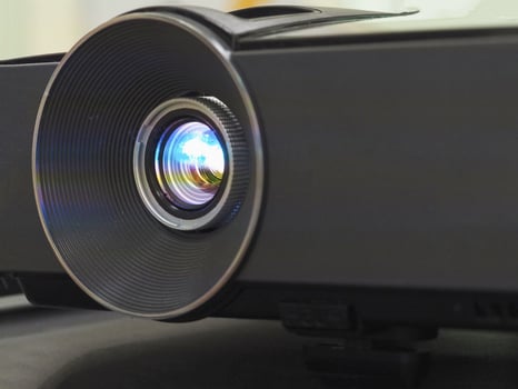 Film projector lens photo
