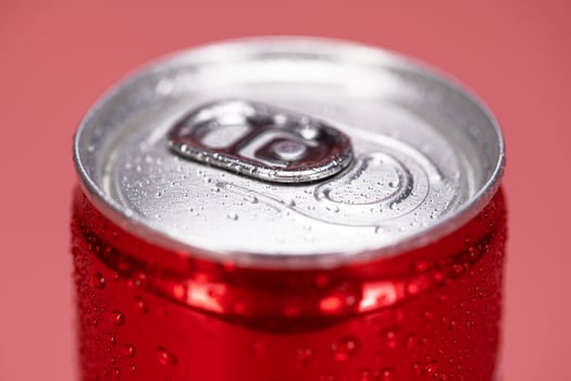 Coke Can on the pink background photo