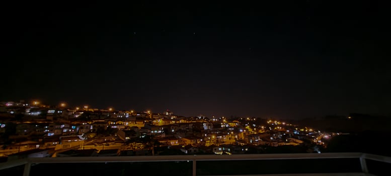 Night view from apartment balcony in Brazil photo