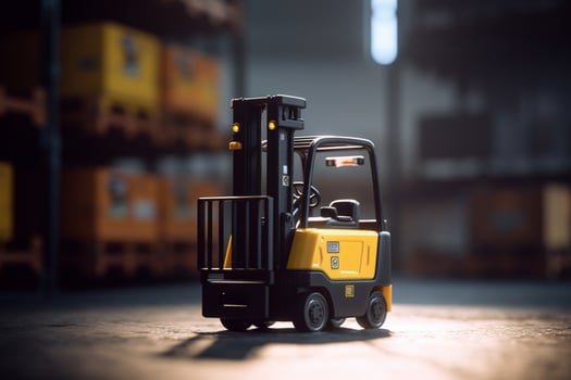 Smart Warehouses of the Future AI-Controlled Forklifts at Work photo