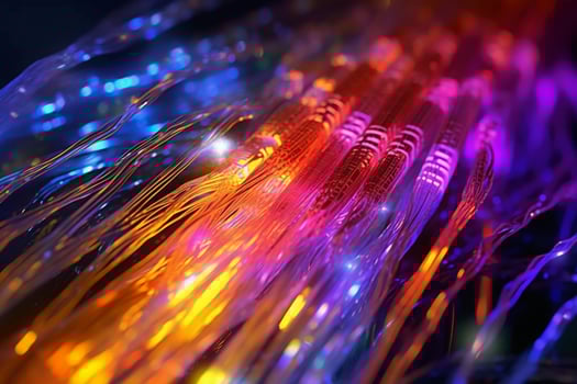 Fiber optic cable internet connection. photo