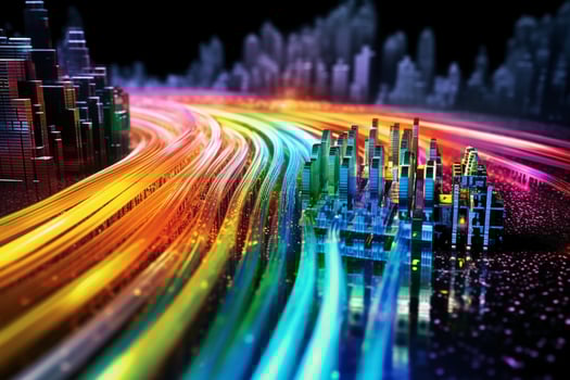 Fiber optic cable internet connection. photo