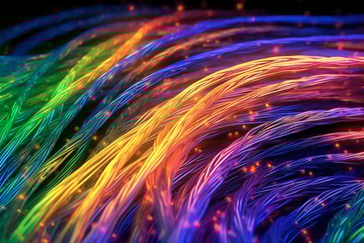 Fiber optic cable internet connection. photo