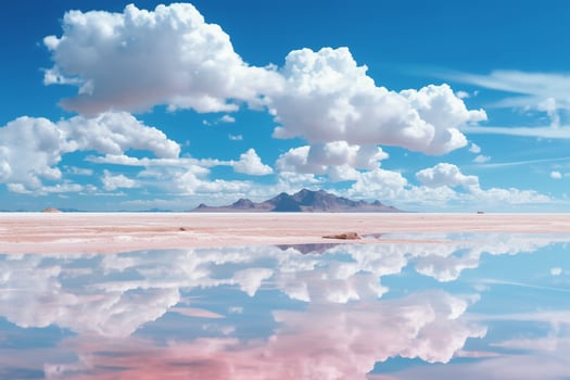 Salar de Uyuni, reflection water, sky. photo