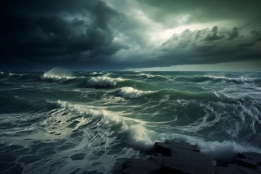 A storm over the ocean photo
