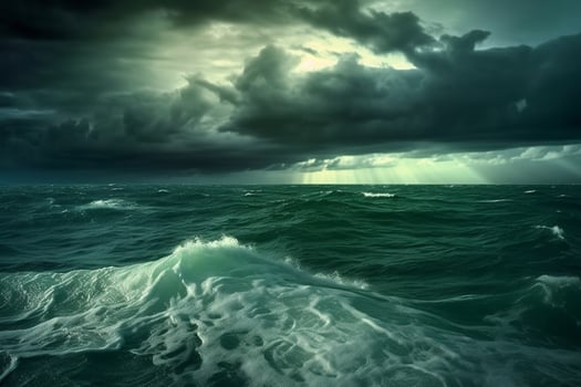 A storm over the ocean photo