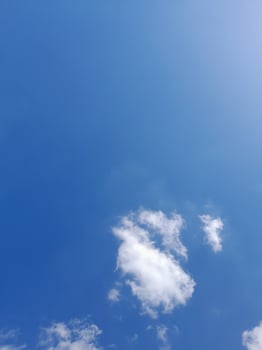 The white clouds on the blue sky are perfect for the background.  Skyscape on Lombok Island, Indonesia photo