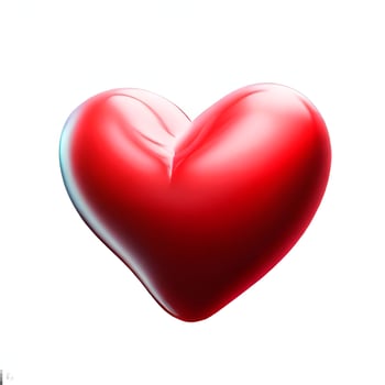 Glossy Red Heart in 3D Style photo