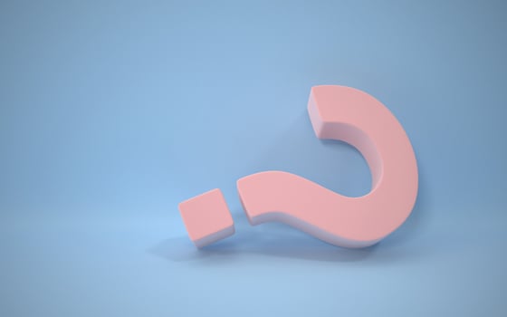 Question Mark Symbol On Blue Background photo