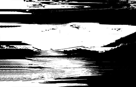 Monochrome Distortion Black and White Glitch Effect with Vintage Aesthetics and Textured Grunge Style photo