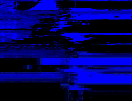 Vibrant Distortions Bright Blue and Dark Color Scheme with Noise, Grunge, and Glitch Textures for Eye-Catching Digital and Print Design, photo
