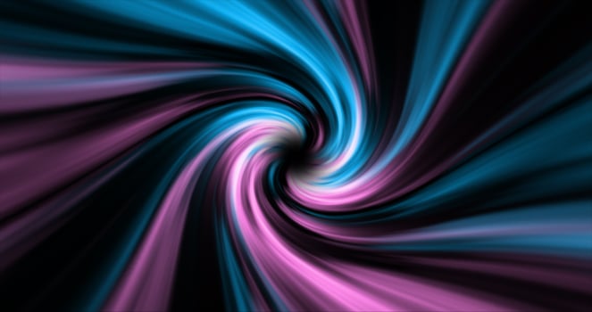 Abstract blue purple swirl twisted abstract tunnel from lines background photo