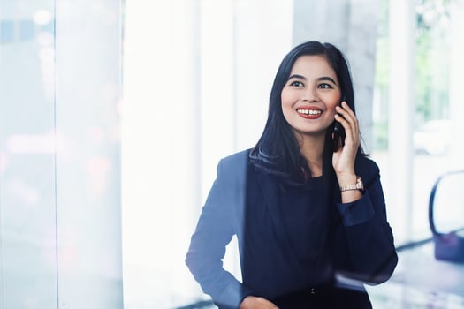 Asian businesswoman on the phone photo