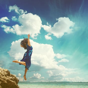 Woman on the beach photo