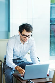 Businessman at a cafe photo