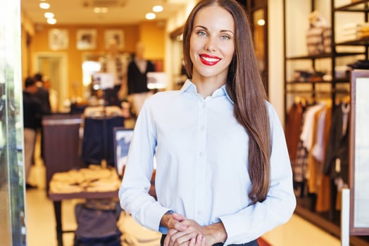 woman working in a fashion shop photo