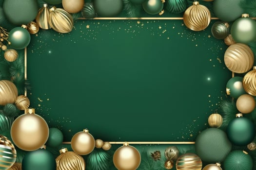 Green luxury Christmas background. Illustration photo