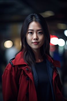 Portrait a beautiful asian woman photo