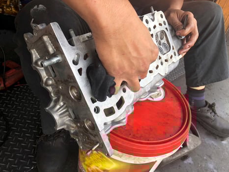 Hands on Car Engine Block Repair photo