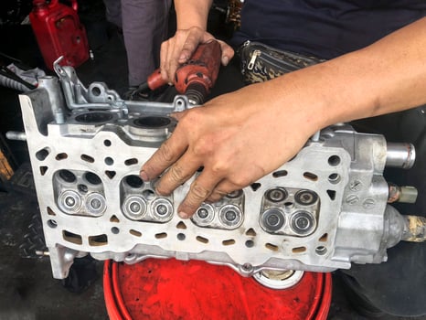 Hands on Car Engine Block Repair photo