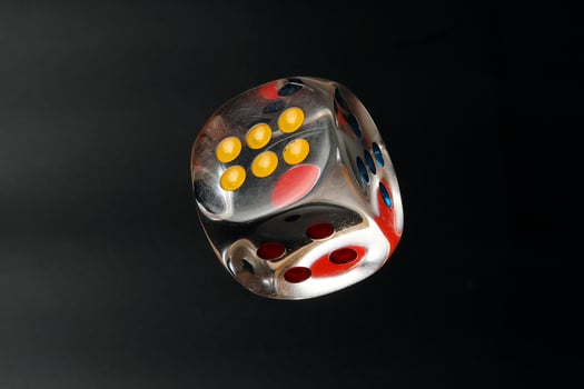 Colorful playing gaming dice photo