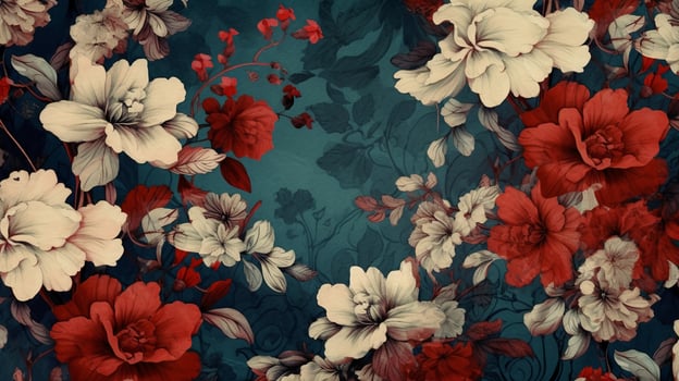 Elegant and vintage floral wallpaper pattern. photo