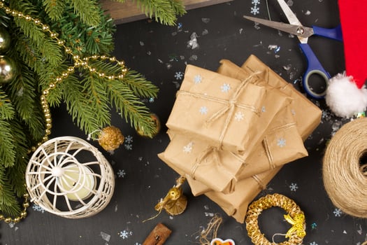 Winter holidays presents photo