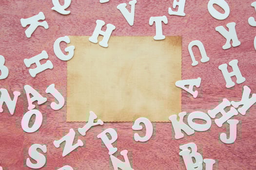 Wooden letters - background photo