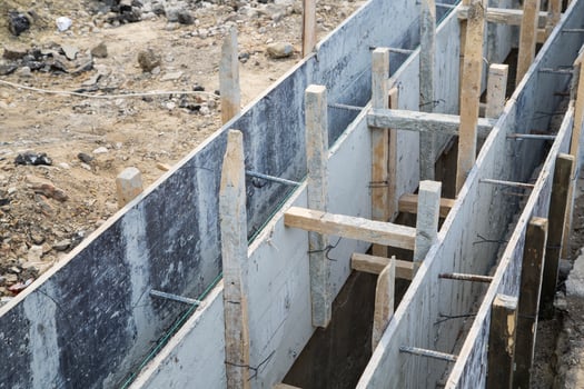Laying the foundation of drainage system photo