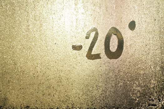 Frozen window glass photo