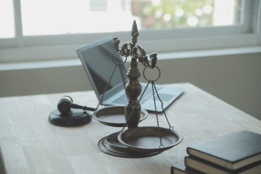 Customer service good cooperation, Consultation between a Businessman and Male lawyer or judge consult having team meeting with client, Law and Legal services concept. photo