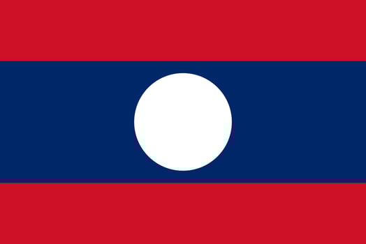 Illustration flag of Lao People's Democratic Republic. Laos flag of background. photo
