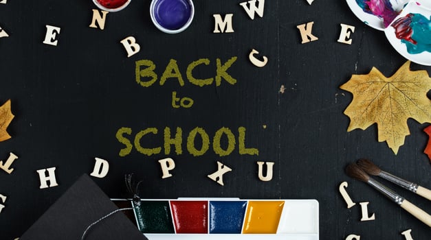 Back to school colorful background. photo