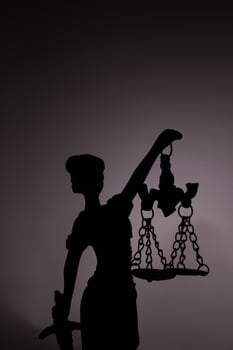 Statue of Themis. Contre-jour technique. photo
