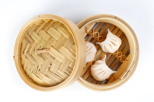 Dim Sum dumpling variety chicken prawn vegetable stuffed steamer photo