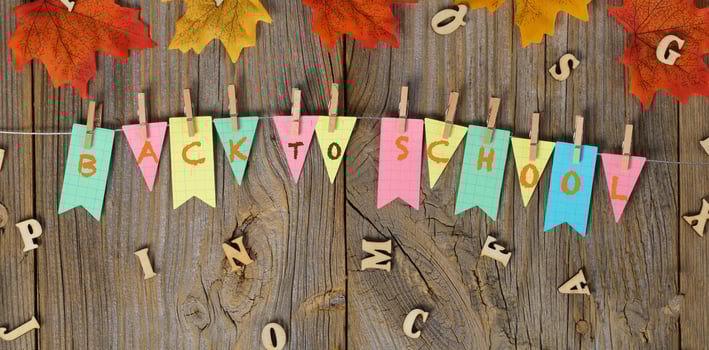 Back to school colorful background. photo
