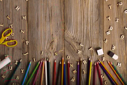 Back to school colorful background. photo