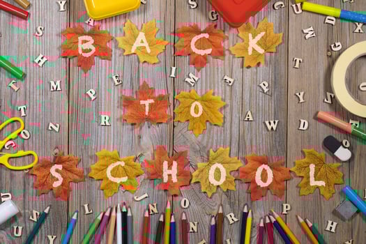 Back to school colorful background. photo