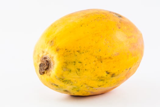 Papaya isolated in white background. Carica papaya photo