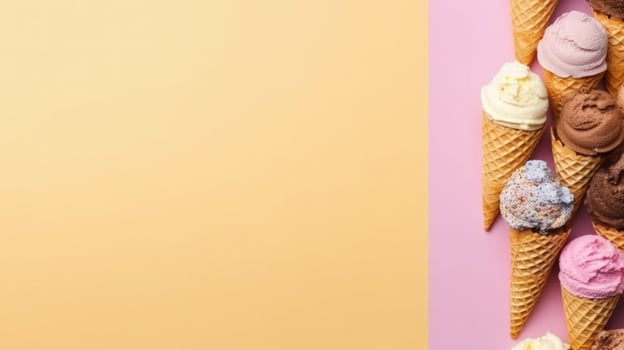 Ice cream background. Illustration photo