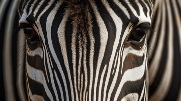 Closeup shot of a zebra eye. photo