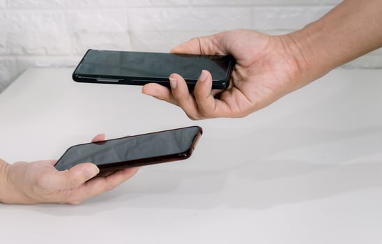 Smart phone payment technology pay for shopping photo